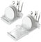 Compact Dish Drainer Expandable Dish Drying Rack with Removable Cutlery Holder Stainless Steel & Plastic Dish Rack Non-Scratch Small Kitchen Dish Drainer Rack, White