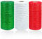 tenn well 3 Rolls Poly Mesh Ribbon for Wreath Making, 6 Inch x 10 Yards Red Green White Stripe Deco Mesh Ribbon Rolls for Christmas Tree Decoration and Swags