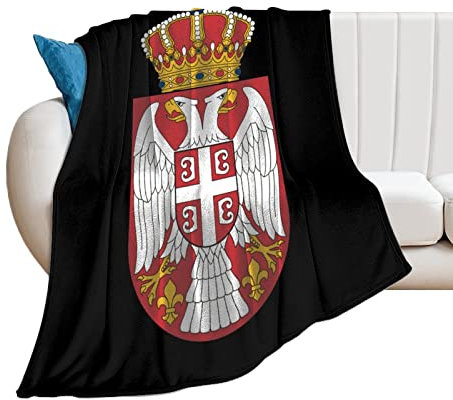 Flag of Serbia Flanell-Fleece, leichte Überwurfdecken, Dekorationsdecke, Warmer Winter, 203,4 x 152,4 cm