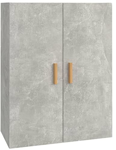 vidaXL Armadietto Pensile a Parete Grigio Cemento 69,5x34x90 cm