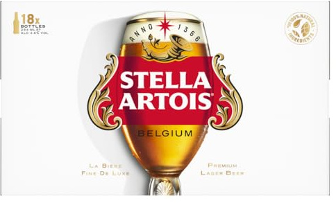 Stella Artois Belgium Premium Lager Beer 18 x 284ml