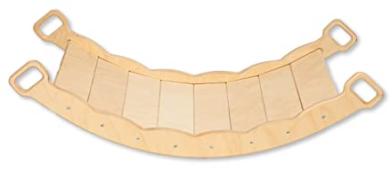 Balance Board Wippe Balancierbrett | Montessori Spielzeug ab 3 Jahre |Wackelbrett Kinder und Erwachsene | Balancieren Kinder Holzspielzeug | Wackelbrett Gleichgewicht | Holzwippe Balancierbrett