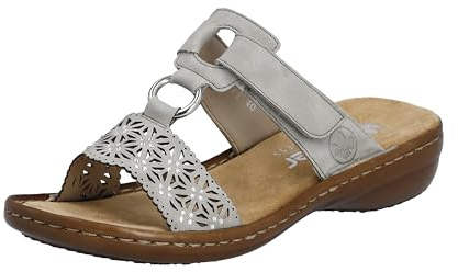 Rieker Damen Pantoletten 60871-40 beige Gr. 38
