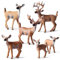 Fivtsme Woodland Tiere Figuren, 6PCS Waldtiere Figuren, Deer Figuren Ornamente, Tierfiguren Set, Waldtiere Figuren Spielzeug, Wildtiere Lernspielzeug, für Woodland Kuchen Cupcake Toppers
