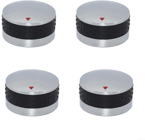 4 Stück Gasherdknöpfe, Grill-Gasherd-Schalterknopf, runde Grill-Steuerknöpfe, Ersatz für Grill-Gasgrills für Ofen (50 mm)
