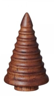 ASA [W1025] Deko Tannenbaum, gerillt, D. 3 cm, H. 5,7 cm, Akazie