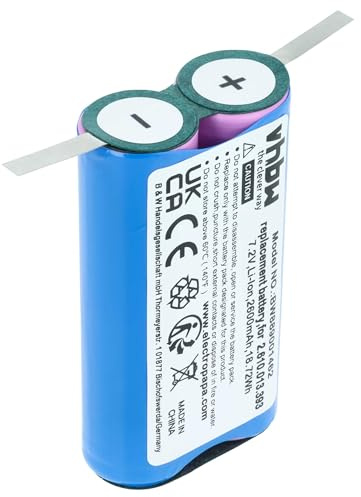vhbw Akku Ersatz für Dremel 2.610.013.393, 2.610.930.072 für Werkzeug (2600 mAh, Li-Ion, 7,2 V)
