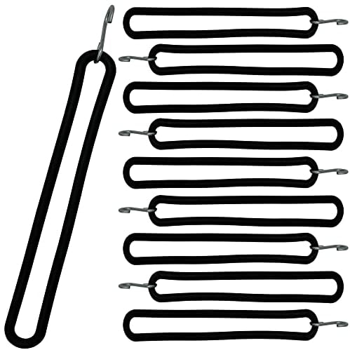 10x Spanngummi 200mm 250mm 400mm mit und ohne Haken Spannring Stroppe Planenspanner PKW Anhänger Plane (400mm mit Haken)