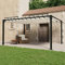 Willood Pavillon mit Lamellendach 3x4 m Creme Stoff und Aluminium Gartenlaube Pergola, Sonnenschutz, Gartenzelt, Sonnendach, Gartenlaube, Terrassenüberdachung, Vordach
