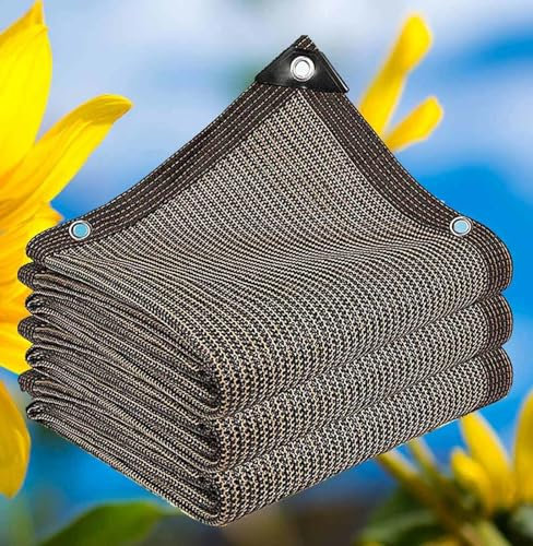 Toile Ombrage 4x3 4x5 Permeable Toile Pergola Filet Anti Chaleur Filet d'ombrage 90% Renforce ÉPaissir Voile Ombrage Filet Jardin Terrasse Balcon Camping Pergola L'éxtérieur,brown-2x2m