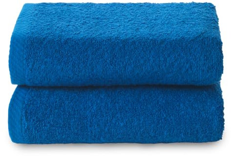 Top Towel - Plus - Große Badetücher - Badezimmerhandtücher - 2 Gesichts- oder Bidethandtücher - 30x50 cm - 100 % Baumwolle - Blau
