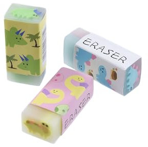 KUNFOWL Dinosaurier-Radiergummis für Kinder, Kawaii-Radiergummis für Studenten, Gelee-Radiergummis für Schulbedarf, Preisgeschenke, Partygeschenke, 18 Stück