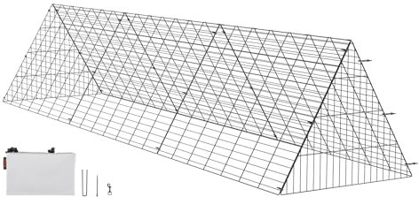 VEVOR Hühnertunnel, 300 x 71 x 61,5 cm Hühnerkäfig für den Hof, tragbare Hühnertunnel für den Außenbereich, einfache Installation, Hühnerstall-Auslauf, geeignet für Hühner, Enten, Kaninchen