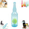 Zentric Crunch Play Interactive Dog Chew Toy with Tennis Ball, Dog Toy Water Bottle Cruncher, Blue, Large