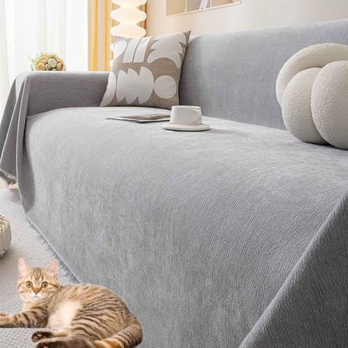 HLTQL Sofa üBerzug Decke、Couch üBerzug Decke Big Sofa XXL、Ecksofa Bezug Waschbar、Sofa üBerwurfdecke 3 4 2 1 Sitzer、Couch üBerwurf SofaüBerwurf(#LightGray,180x460cm)