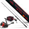 Paradox Fishing Firetiger Spinnrute mit Rolle I 2,1m 5-20g mit 2000 Rolle I Spinnruten perfekt für Barsch Rute
