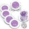 Jetec Lot de 6 dessous de verre miroir avec 1 support, pour pendaison de crémaillère, décoration en strass écrasés pour maison, cuisine, bar, table (violet)