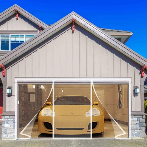 Fliegengitter Balkontür Magnet,85x190cm Insektenschutz Tür Ohne Bohren Magnetvorhang,Automatisch Verschließen Moskitonetz,Fliegenvorhang für Terrassentür Balkontür Haustür Weiß