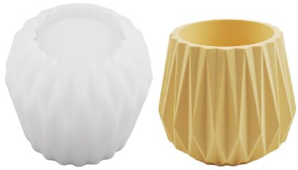 Künstlerische Zementform für Tassen und Pflanzgefäß, einzigartig, facettiert, für Zuhause und Veranstaltung