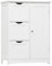 EUGAD Badezimmerschrank Weiß Kommode mit Schubladen für Badezimmer,Badschrank Schmal Schrank 30cm Tief for Wohnzimmer Küche Badezimmer 60 cm Breit
