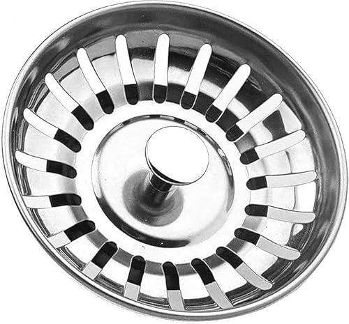 Tomario 82mm Upgraded Kitchen Sink Plug Strainer Coladores de Acero Inoxidable Espesos Tapones de Fregadero de Repuesto para Recoger la Comida, Fregaderos Diámetro del Agujero 82.3-84mm