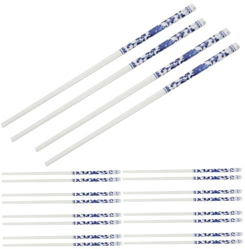 Cabilock 10pares Palillos De Cerámica De Porcelana Palillos Chinos Largos Vajilla Asiática