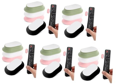 Alipis 5sets Magnetic and Traceless Silicone Stickers Manicure Organizer Key Chain Keychain Magnets Portable Handlebar Plush Keychain Adhesive Remote Holder for Bedroom 4pcs*5