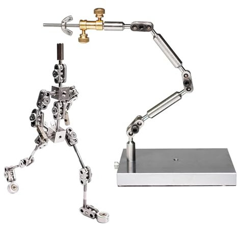 AISINILALAO DIY Stop-Bewegung Animation Animature Kit, 1: 8-Skala Edelstahl-Skelett-Kit, Metallskelett Für Die Erstellung Von Charakterdesign (12-18 cm),12CM
