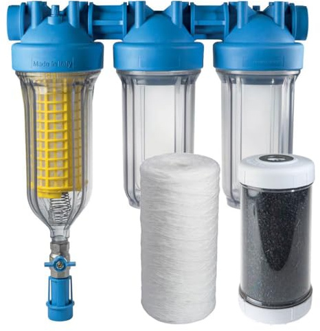 purway® HYDRA BIG TRIO Rainmaster 1 LA Regenwasser Brunnenwasserfilter | Zuverlässige Trinkwasser Aufbereitung mit Trinkwasserfilter und Wasserfilter für das ganze Haus