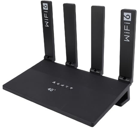 Routeur WiFi 6 Router 4G CPE LTE Band Gaming Router, 5000mAh, 2,4 GHz, 300 Mbps Déverrouiller Les Routeurs Mobiles WiFi avec Emplacement pour Carte SIM, 4 Antennes, jusqu'à 32