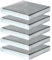 ATTAS Pfostenkappen 6x6 cm (5 Stück) – Verzinkt – Abdeckkappen aus Metall für Holzpfosten & Metallpfosten – 60x60 mm Stahl Kappe in Pyramidenform – Zaunpfosten Schutzkappe