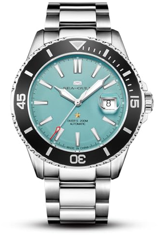 Seagull Herren Automatik Mechanische Taucheruhr Edelstahl Wasserdicht Business Dress Luminous Kalender Armbanduhren 44mm Ocean Series