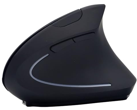 Ratón Vertical para computadora, Puntero óptico inalámbrico de 4.84 Pulgadas, Dispositivo de navegación de silencioso, Controlador de posición de Mano Recargable con señal Estable, Movimiento