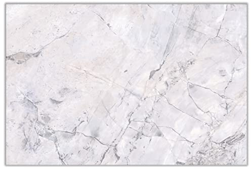 Wallario Küchenrückwand selbstklebend 90 x 60 cm, Motiv: Graue Marmor-Optik | Spritzschutz abwischbar & pflegeleicht