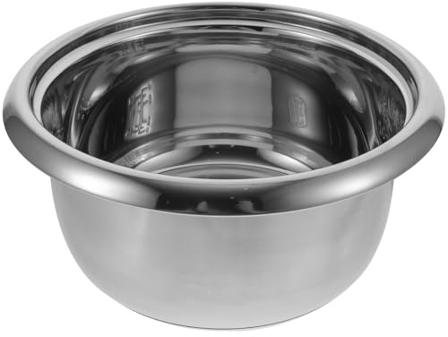 TEMPNAP Olla Interior de Acero Inoxidable 304 para Arrocera, 4l, Plata | Reemplazo Práctico Buen Calor, Suministros para Cocinas Eléctricas, Arrocera Bear