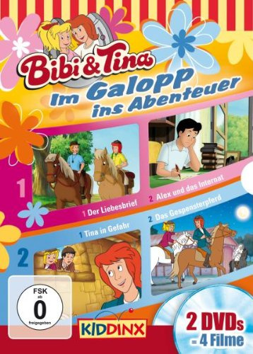 Im Galopp ins Abenteuer: Der Liebesbrief/ Alex und Das Internat/ Tina in Gefahr/ Das Gespensterpferd [2 DVDs]