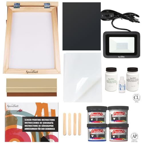 Speedball Advanced All-In-One Screen Printing Kit, Includes LED UV Exposure Lamp