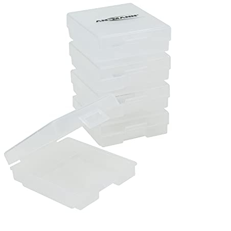 ANSMANN Batteriebox für AAA Micro & AA Mignon Akkus & Batterien - Praktische Akkubox zum Schutz & Transport für 4 Accus - Batterie Box & Akku Box zur Aufbewahrung - 5 Stück