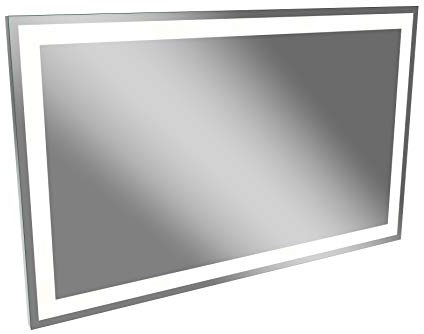 Lanzet LED Spiegel P5 / Wandspiegel mit umlaufender LED-Beleuchtung/Maße (B x H x T): ca. 138 x 84 x 4 cm/LED Badspiegel/berührungslose Bedienung durch Sensor/Spiegel mit LED Beleuchtung