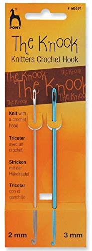 Pony Knooking Set-Aluminium-2 & 3 mm, Kunststoff, Mehrfarbig, 7.5 x 4 x 21 cm