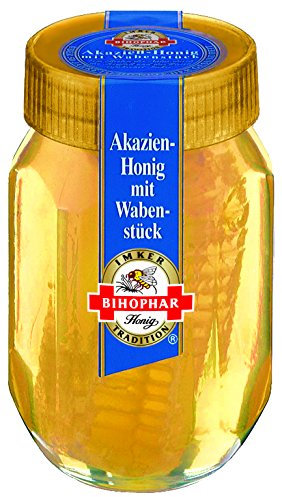 BIHOPHAR – Akazienhonig mit Wabenstück I 500 g Honig