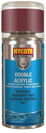 Hycote Double Acrylic Aerosol Car Spray Paint, Vauxhall - Burgundy Red, 150 ml
