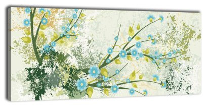 wandmotiv24 Leinwandbild Panorama Nr. 134 Marlis 100x40cm, Keilrahmenbild, Bild auf Leinwand, Blume, Blüte, Abstrakt