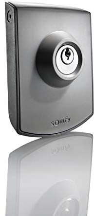 Somfy 2400597 -Schlüsseltaster Aufputz zur Bedienung von Torantrieben, grau, Silber