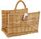 RUECAB - Portalegna per legna da ardere in vimini, cesto per legna da ardere, cesto portalegna in vimini, vimini naturale, modello Manila, dimensioni: 51 x 50 x 38 cm