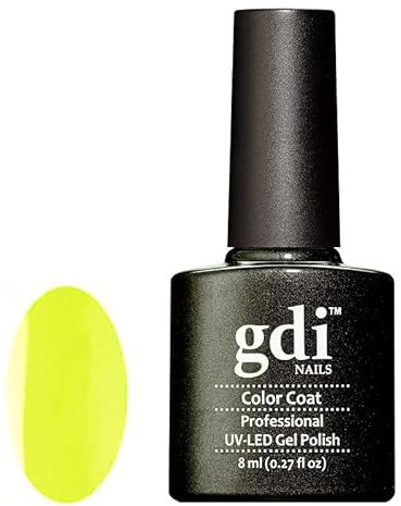GDI Nails - N01 Acid Face - Bright Yellow Acid Neon Shade - Glow In The Dark UV LED Soak Off Gel Nail Polish Varnish - Neon Glow Range - 8ml - ***REQUIRE UV/LED LAMP TO CURE DRY GEL POLISH***