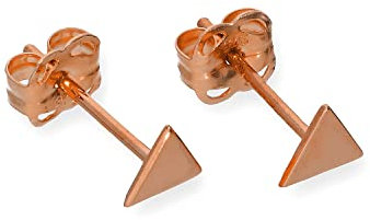 9K Rotgold Flach Dreieck Ohrstecker