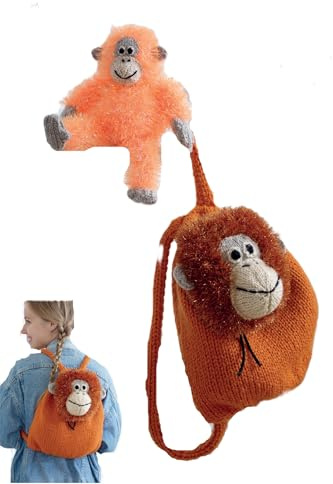 King Cole 9057 Knitting Pattern Orangutan Backpack & Toy in Tinsel Chunky