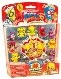 SuperZings - Serie 1 - Rivals of Kaboom: Blisterpackung mit 10 Figuren (SZ1P1300), 1 Golden Figur und 9 normalen Figuren