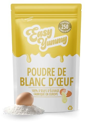 Easy Yummy - Blanc d'œuf en poudre pour la pâtisserie (1 kg), 100% d'œufs en poudre
